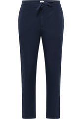 Męskie Spodnie Jeansowe Mustang Style Milano Linen Jogger Navy Blazer 1016436 5324