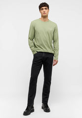 Męskie Spodnie Jeansowe Mustang Style Oregon Slim K Denim Black 1015546 4000 940