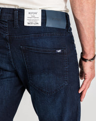 Męskie Spodnie Jeansowe Mustang Style Oregon Tapered Denim Blue 1017122 5000 801