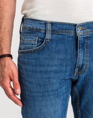 Męskie Spodnie Jeansowe Mustang Style Oregon Tapered Denim Blue 1017123 5000 623