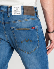 Męskie Spodnie Jeansowe Mustang Style Oregon Tapered Denim Blue 1017123 5000 682