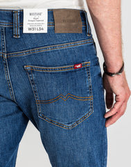Męskie Spodnie Jeansowe Mustang Style Oregon Tapered Denim Blue 1017123 5000 782