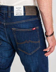 Męskie Spodnie Jeansowe Mustang Style Oregon Tapered Denim Blue 1017123 5000 882