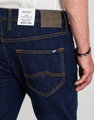 Męskie Spodnie Jeansowe Mustang Style Oregon Tapered Denim Blue 1017123 5000 901