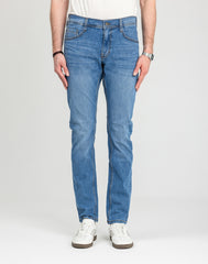 Męskie Spodnie Jeansowe Mustang Style Oregon Tapered Denim Blue 1018014 5000 682