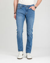 Męskie Spodnie Jeansowe Mustang Style Oregon Tapered Denim Blue 1018014 5000 682