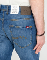 Męskie Spodnie Jeansowe Mustang Style Oregon Tapered Denim Blue 1018014 5000 782
