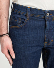 Męskie Spodnie Jeansowe Mustang Style Oregon Tapered Denim Blue 1018014 5000 901
