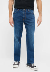 Męskie Spodnie Jeansowe Mustang Style Tramper Straight Denim Blue 1016333 5000 502