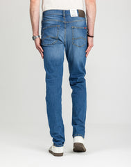 Męskie Spodnie Jeansowe Mustang Style Tramper Tapered Denim Blue 1018016 5000 623
