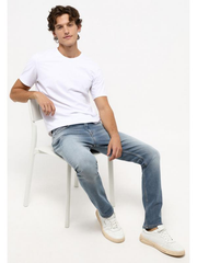 Męskie Spodnie Jeansowe Mustang Style Vegas Slim Denim Blue 1013707 5000 583