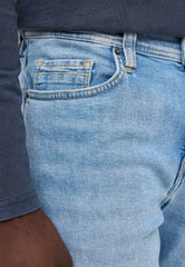 Męskie Spodnie Jeansowe Mustang Style Vegas Slim Denim Blue 1018235 5000 434