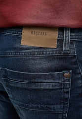 Męskie Spodnie Jeansowe Mustang Style Washington Straight Denim Blue 1014704 5000 882