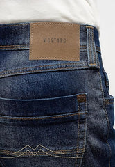 Męskie Spodnie Jeansowe Mustang Style Washington Straight Denim Blue 1014705 5000 982