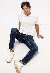 Męskie Spodnie Jeansowe Mustang Style Washington Straight Denim Blue 1014705 5000 982