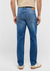 Męskie Spodnie Jeansowe Mustang Style Washington Straight Denim Blue 1017439 5000 502