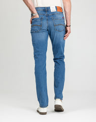 Męskie Spodnie Jeansowe Mustang Style Washington Straight Denim Blue 1018017 5000 682