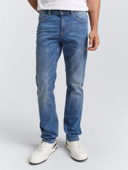 Męskie Spodnie Jeansowe Tom Tailor Josh Used Mid Stone Blue Denim Regular Slim Fit 1007860 10119