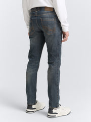 Męskie Spodnie Jeansowe Tom Tailor Marvin Mid Stone Wash Proste 1007858 10281