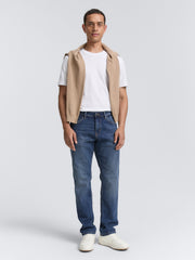 Męskie Spodnie Jeansowe Tom Tailor Marvin Used Mid Stone Proste 1007858 10119