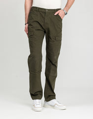 Męskie Spodnie Materiałowe Marcus Gerry Cargo 5052 Olive Green 16-200145