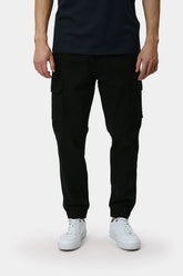 Męskie Spodnie Materiałowe Mustang Style Paris Jogger Cargo Black Beauty 1015896 4185