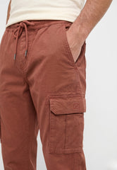 Męskie Spodnie Mustang Style Paris Jogger Cargo Cinnamon 1015896 3238