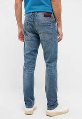 Męskie Spodnie Jeansowe Mustang Style Oregon Slim Denim Blue 1016429 5000 683