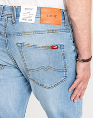 Męskie Spodnie jeansowe Mustang Style Oregon Tapered Denim Blue 1018072 5000 401