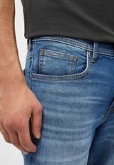 Męskie Spodnie Jeansowe Mustang Style Orlando Slim Denim Blue 1017429 5000 723
