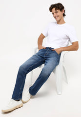 Męskie Spodnie jeansowe Mustang Style Washington Straight Denim Blue 1016618 5000 313