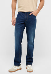 Męskie Spodnie Jeansowe Mustang Style Washington Straight Denim Blue 1017439 5000 802