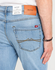 Męskie Spodnie jeansowe Mustang Style Washington Straight Denim Blue 1018074 5000 401