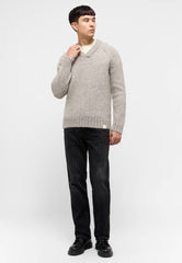 Męski Sweter Mustang Edmonds Mid Grey Mélange 1015481 4140