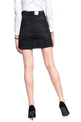 Damska Spódnica Jeansowa Lee Tailored A Line Skirt Black Tyro L38BCPJW 112108136
