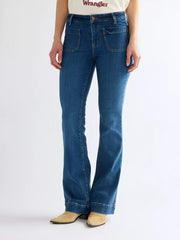 SPODNIE DAMSKIE WRANGLER FLARE BRIGHT MID 112386564
