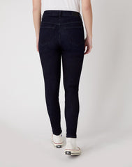 SPODNIE DAMSKIE WRANGLER HIGH RISE SKINNY BLUE BLACK W27HSZ51L 112128120