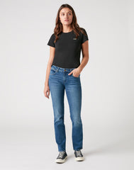 SPODNIE DAMSKIE WRANGLER STRAIGHT AIR BLUE W28TJX17T 112128503