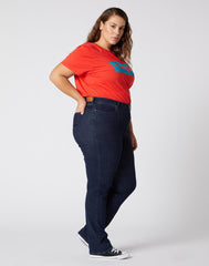 Spodnie Damskie Wrangler Straight Plus Summer Rinse W24TWX12F 112127976