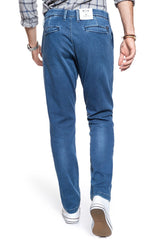 Męskie Spodnie Materiałowe Mustang Realx Chino Denim Blue 1008081 5000 582