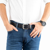 Męski Pasek Skórzany Klasyczny Tom Tailor 40 mm Czarny TM0181L451/790