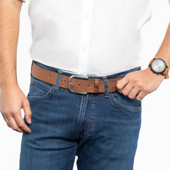 Męski Pasek Skórzany Klasyczny Skóra Tom Tailor Tg1022r13/660 40mm Gürtel Q.2081 0660 Baileys