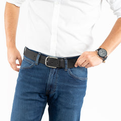 Męski Pasek Skórzany Klasyczny Skóra Tom Tailor Tg1022r13/790 40mm Gürtel Q.2081 0790 Black