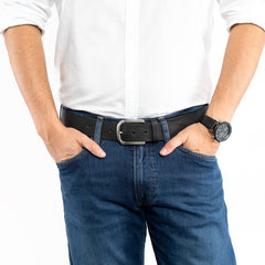 Męski Pasek Skórzany Klasyczny Skóra Tom Tailor Tg1022r13/790 40mm Gürtel Q.2081 0790 Black