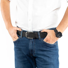 Męski Pasek Skórzany Klasyczny Skóra Tom Tailor Tg1022r13/790 40mm Gürtel Q.2081 0790 Black