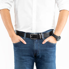 Tom Tailor Męski Pasek Skórzany Klasyczny Skóra Tg1046r69/790 35mm Gürtel Q.1869 0790 Black