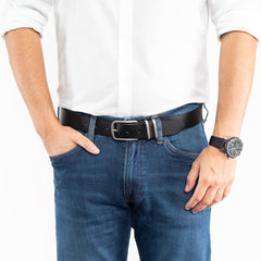 Tom Tailor Męski Pasek Skórzany Klasyczny Skóra Tg1046r69/790 35mm Gürtel Q.1869 0790 Black