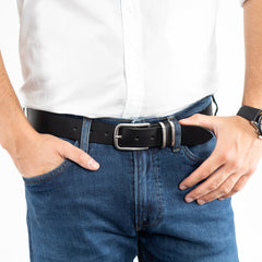 Tom Tailor Męski Pasek Skórzany Klasyczny Skóra Tg1046r69/790 35mm Gürtel Q.1869 0790 Black