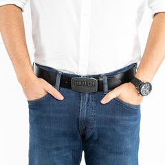 Pasek Skórzany Męski Tom Tailor Klasyczny Skóra TG1060R01/791 40mm Black Q.2647 0791