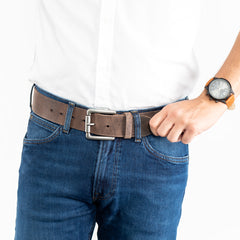 Pasek Skórzany Męski Klasyczny Tom Tailor Brown 45mm TG1070R20/681 Gürtel Q.2099 0681